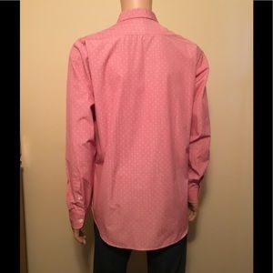 Like new Billy Reid L long sleeve pink dot shirt